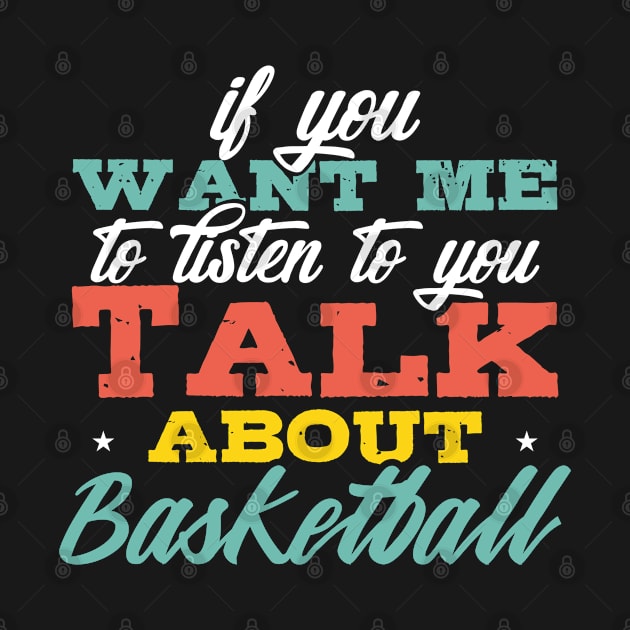 Gift for Basketball Players Coach Basketball Listen by Riffize