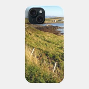 Looking across to the crofting village of Ullinish on the west coast of Skye Phone Case