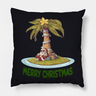 Christmas Palm Tree Tropical Xmas Coconut Pillow