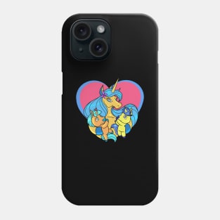 Unicorn mom with unicorn daughters Phone Case