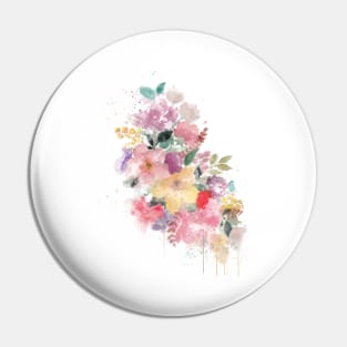 Abstract Flowers Pin