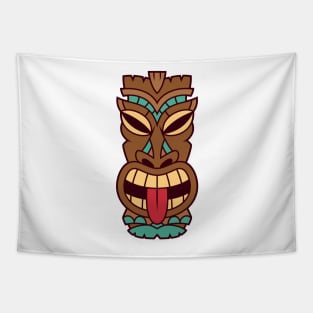 Funny Tribal Tiki Head Tapestry