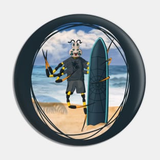 Surfing Spider Dude - Summer Adventure Vacay Pic Pin