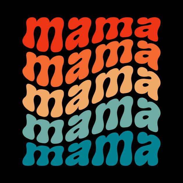 Mother's Day Mama Shirt Trendy Repeated Word Design Perfect Gift for Moms on Their Special Day, Mother Appreciation Gift by TeeGeek Boutique