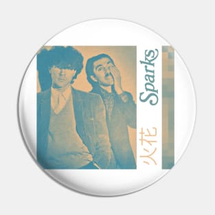 Sparks / Retro Style Duotone Fan Art Pin