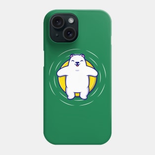 Cute Polar Bear Floating With Swimming Tires Phone Case