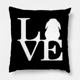 Lop Rabbit I Love Bunnies Pillow