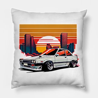 80s Japan Retro Drift Car Pillow
