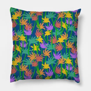 Wild Flowers- navy Pillow