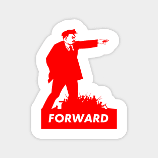 "Forward" Lenin Illustration Magnet