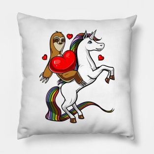 Sloth Riding Unicorn Pillow