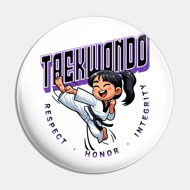 Taekwondo: Respect, Honor, Integrity Pin by NUNEZ CREATIONS