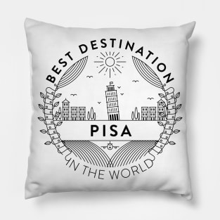 Pisa Minimal Badge Design Pillow