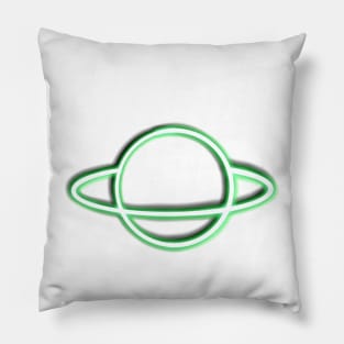 Neon green planet Pillow