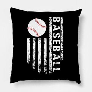 American Flag Baseball Team for Men Boys Girls Women Pillow