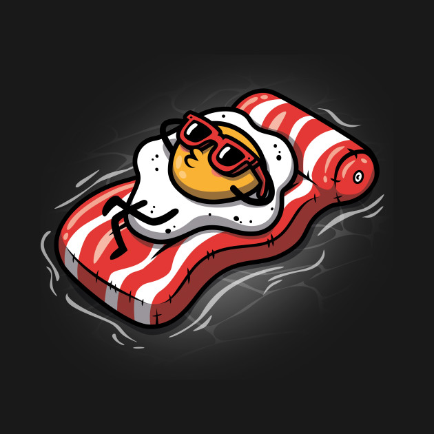 Disover Summer Vibes Fried Egg - Fried Egg And Bacon Strips - T-Shirt