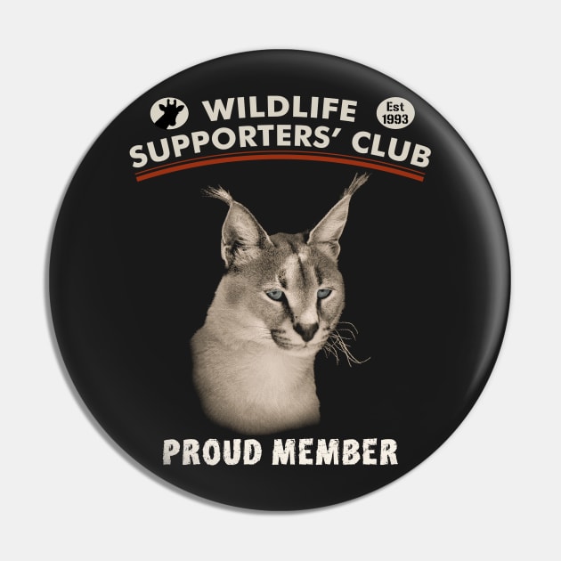 Caracal Wild Cat Close-up for Wildlife Supporters Pin by scotch