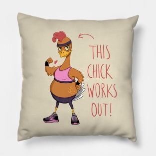 This Chick Works Out Pillow