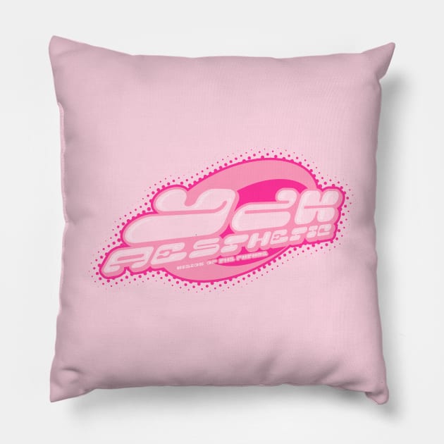 y2k aesthetic PINK Pillow by Y2kenthusiast