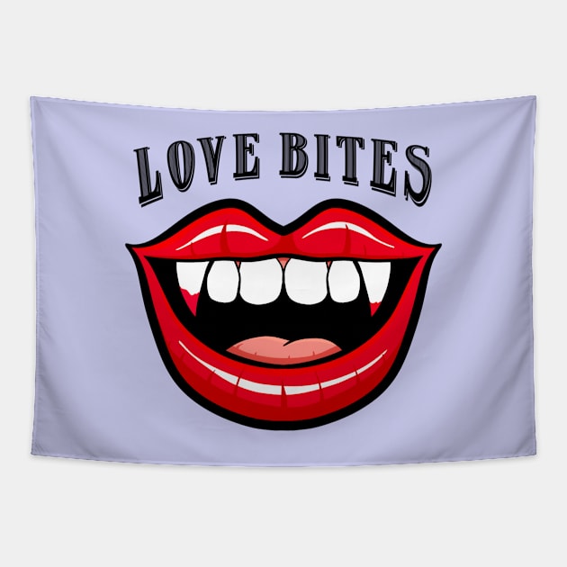 Love Bites Tapestry by Art by Nabes