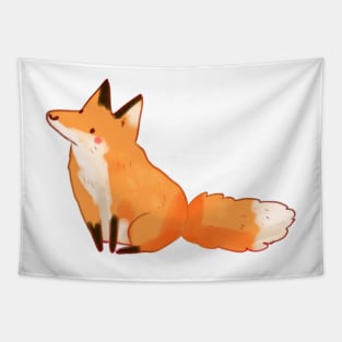 Cute fox sitting illustration Tapestry