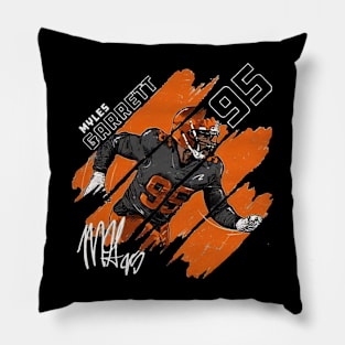 myles garrett Pillow