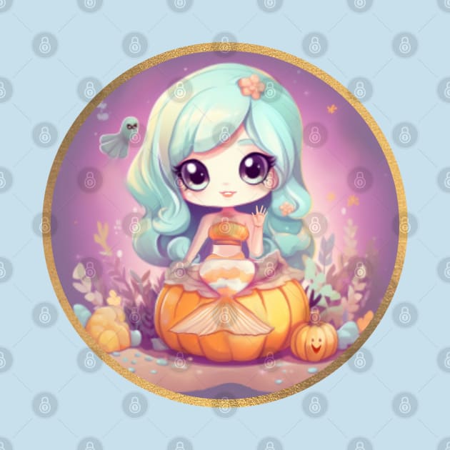 Cute Mermaid Hallooween Chibi by HalloweeenandMore