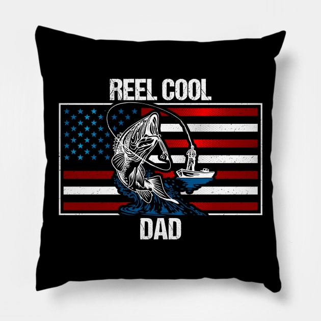 Reel Cool Fishing Dad Pillow by RadStar