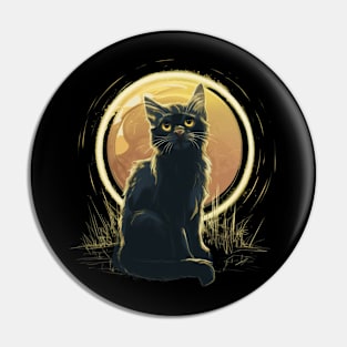 Total Solar Eclipse Cat 2024 Kitty April 8 Cat Watching Pin