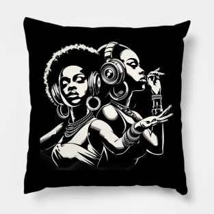 Afrocentric Women Music Pillow