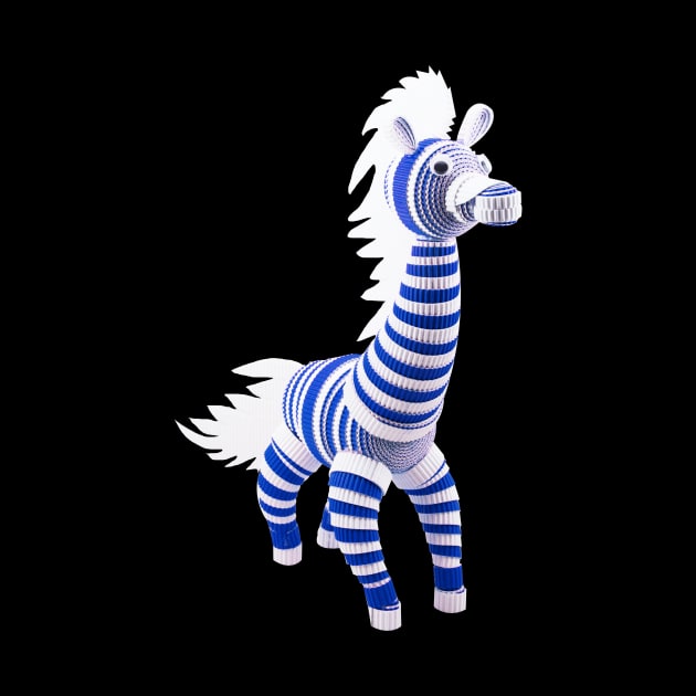 The blue zebra by Crazy_Paper_Fashion