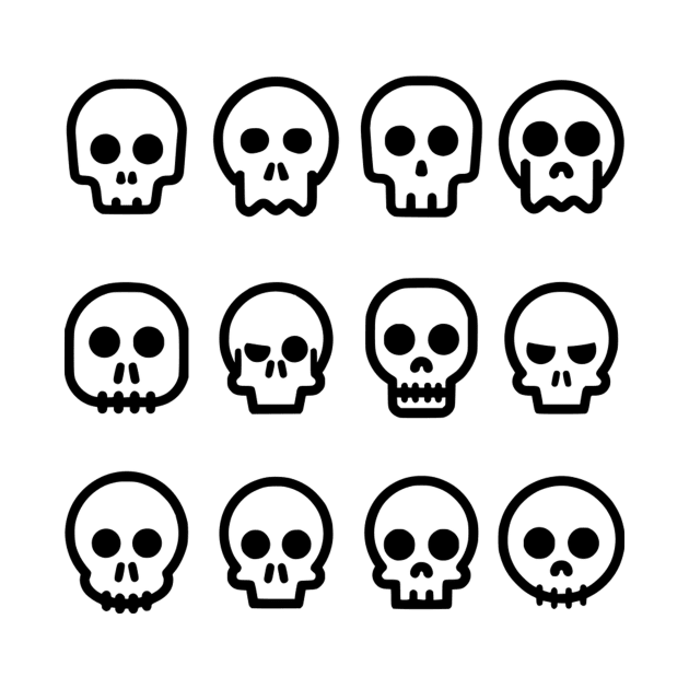 Skull Set by bandsnthings