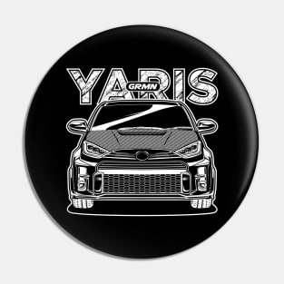 GRMN Yaris - White Print Pin