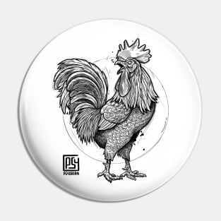 Rooster Sketch Pin