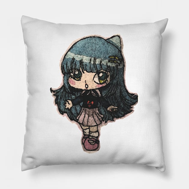 cutesy Mia Pillow by GeoffreyGwin