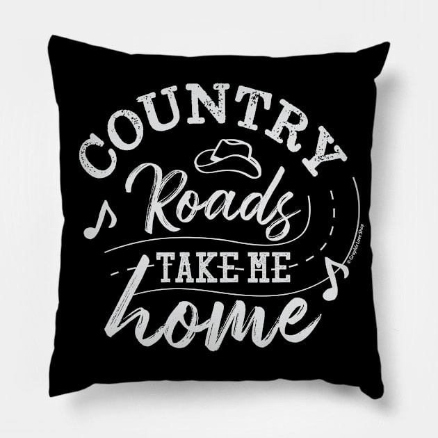 Country Roads Take me Home - © Graphic Love Shop Pillow by GraphicLoveShop