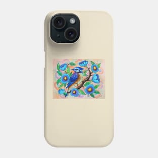 Blue Jay Watercolor Illustration Phone Case