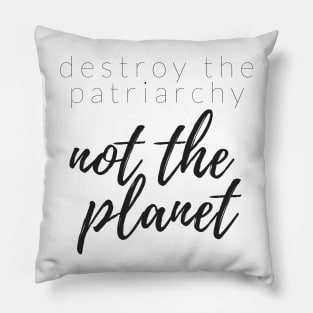 DESTROY THE PATRIARCHY NOT THE PLANET Pillow