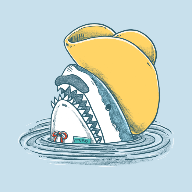 Funny Hat Shark Mustache TShirt TeePublic