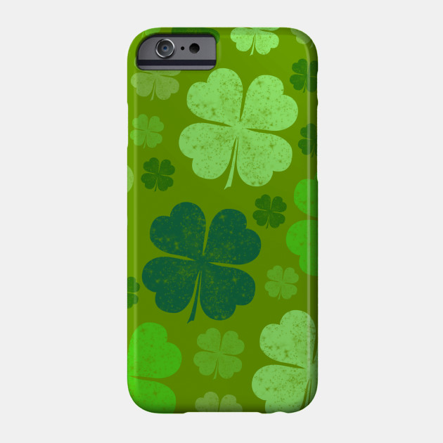 Saint Patrick S Day Four Leaf Clovers Green Lucky Clovers Phone Case Teepublic