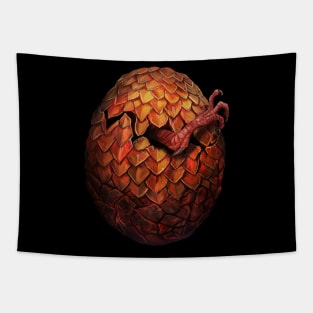 Red Dragon Egg Hatching Tapestry