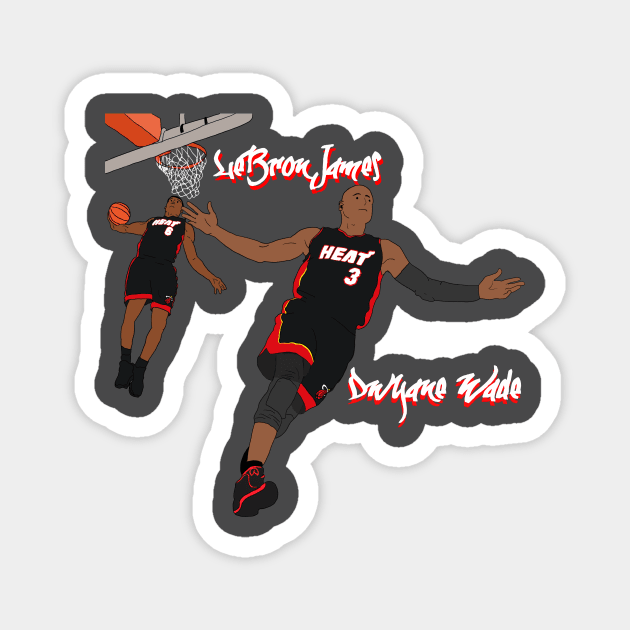 leborn james Dwyane Wade Magnet by atiatiaman