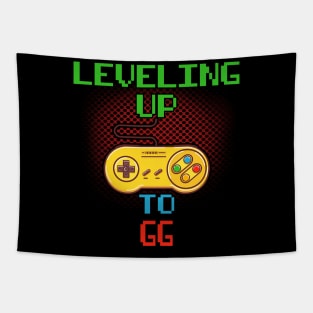 Promoted To GG T-Shirt Unlocked Gamer Leveling Up Tapestry