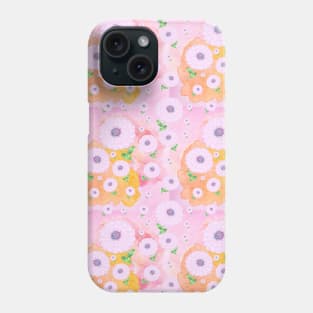 All I need is flowers - 2. Pretty watercolor design in pink, lilac, mauve, orange and green. One for the romantics! Phone Case