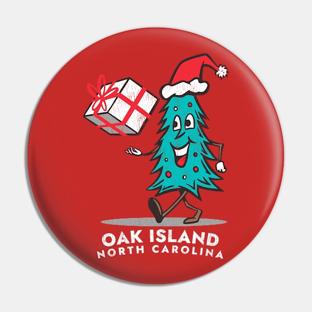 Oak Island, NC Vacationing Christmas Tree Pin by Contentarama