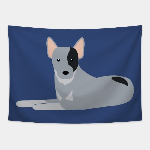 Blue Heeler Tapestry by Olly Illustrated