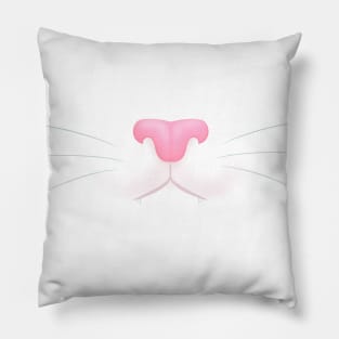 White Kitty Cat Face Mask Pillow