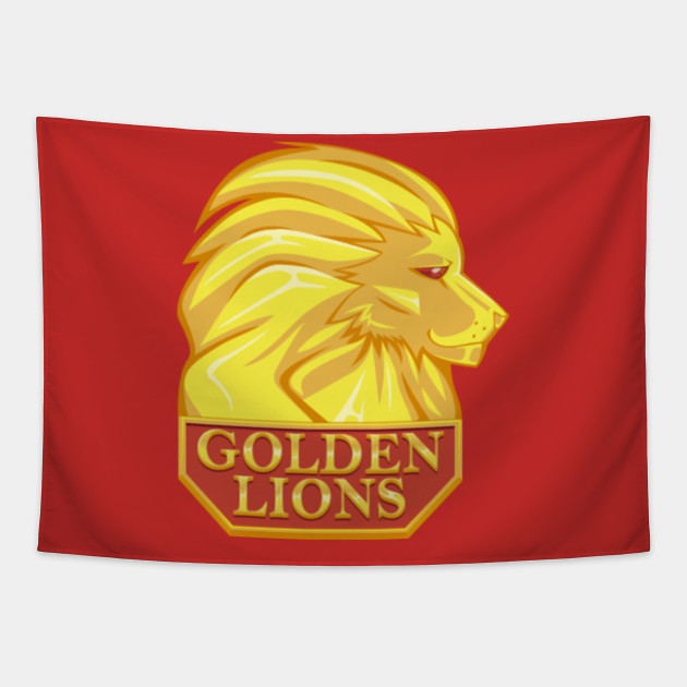 Golden Lions Lion Face Tapestry Teepublic