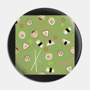 Sushi Pattern - Trendy and Stylish Design Pin