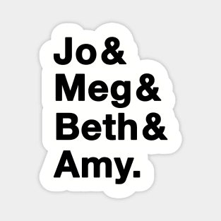 Little Women Ampersand - Black Text Magnet